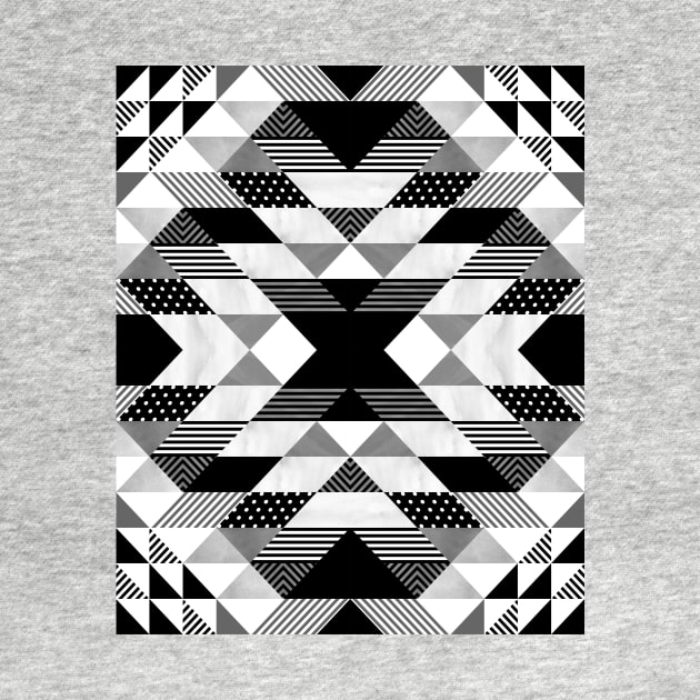 Native American Black and White Pattern by marieltoigo